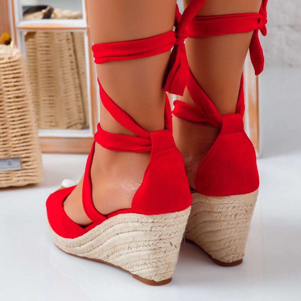 Дамски сандали с платформата Lexie домати #11286