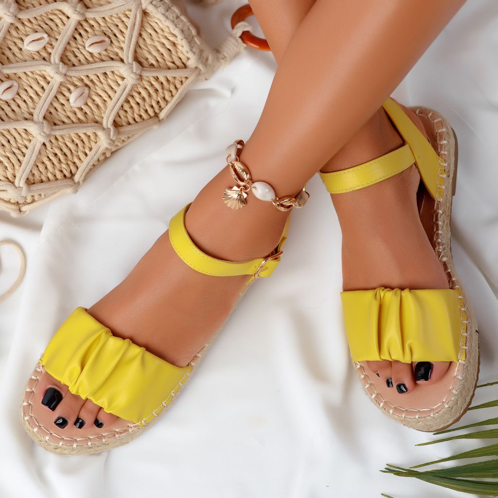 Дамски сандали  Gia жълт #11428