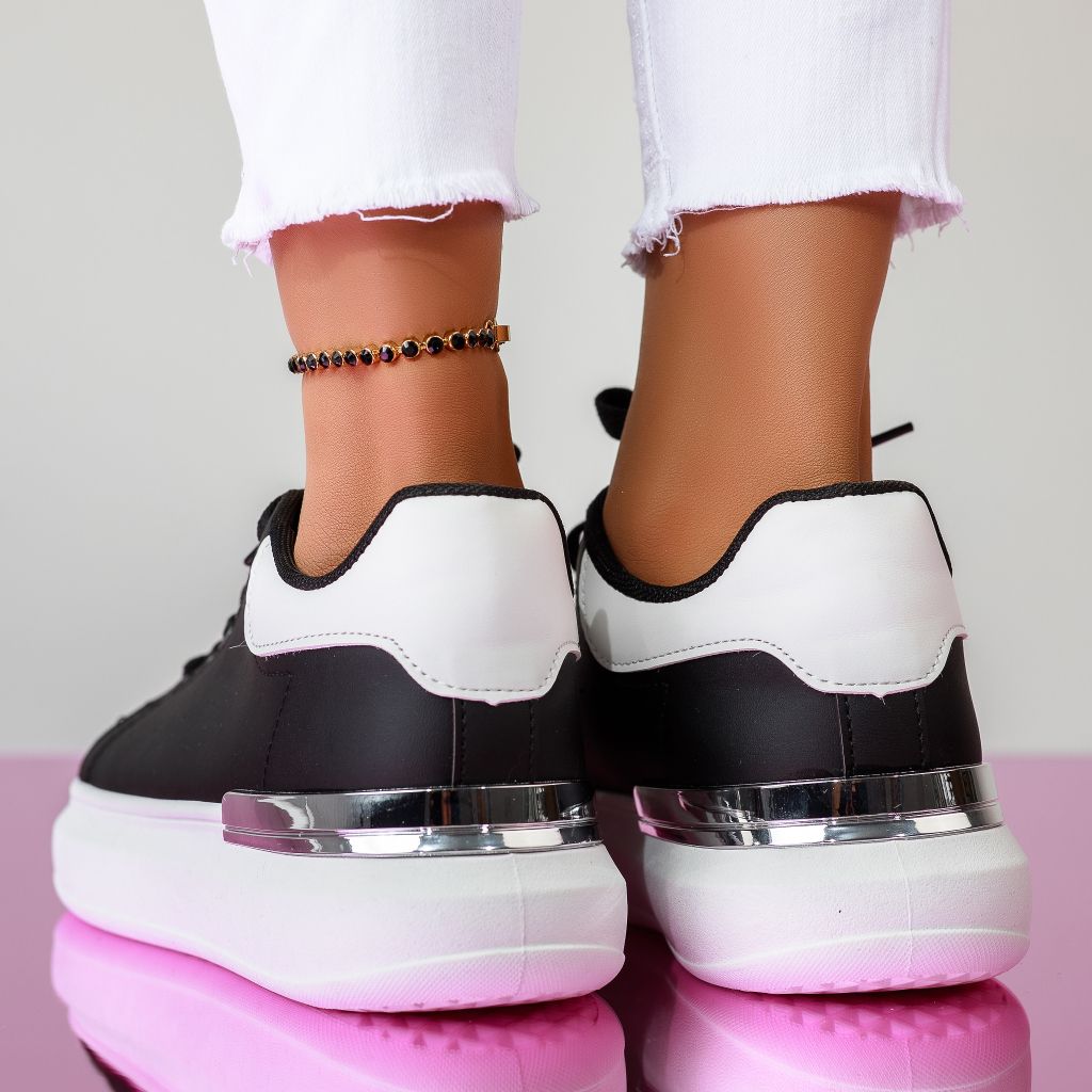 Дамски спортни обувки Lorena черен/Бяло #12013