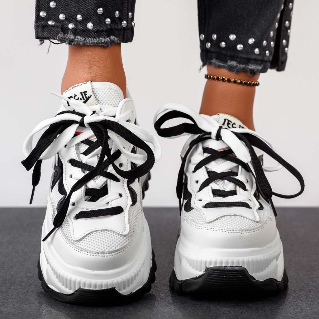 Дамски спортни обувки Pam Бяло #12093