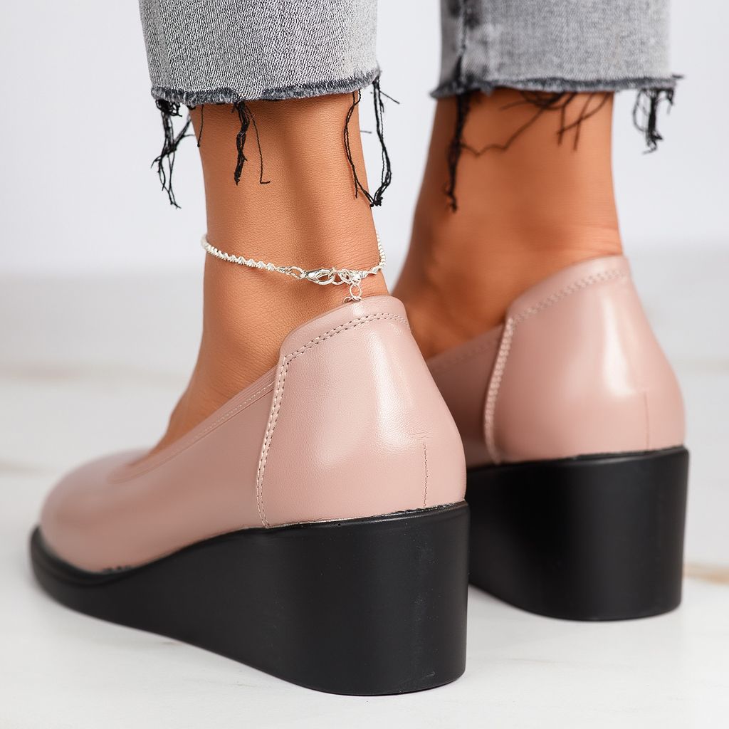 Ежедневни дамски обувки с платформа Rhodos Бежово #12338
