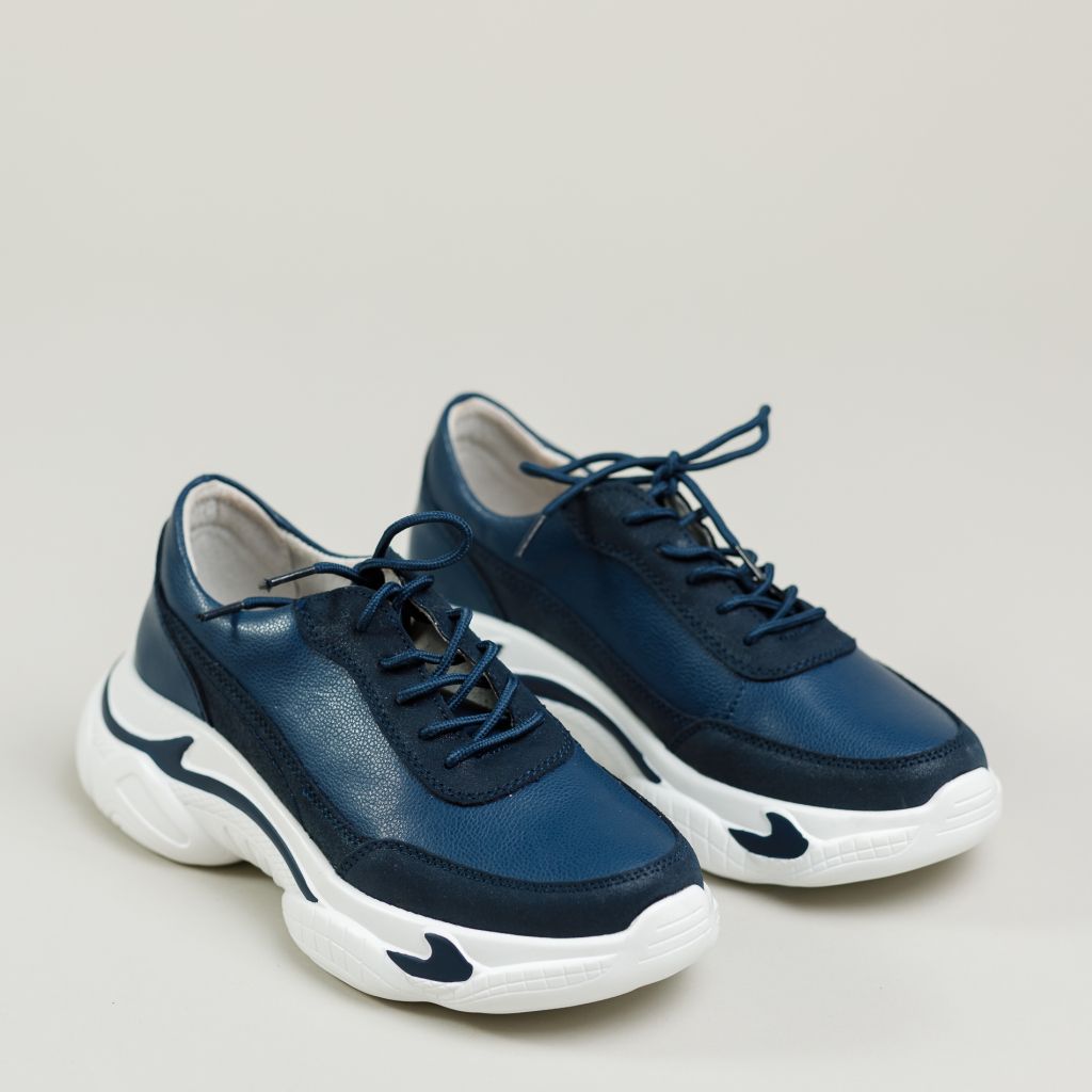 Természetes bőr cipő Kék Iris #12511