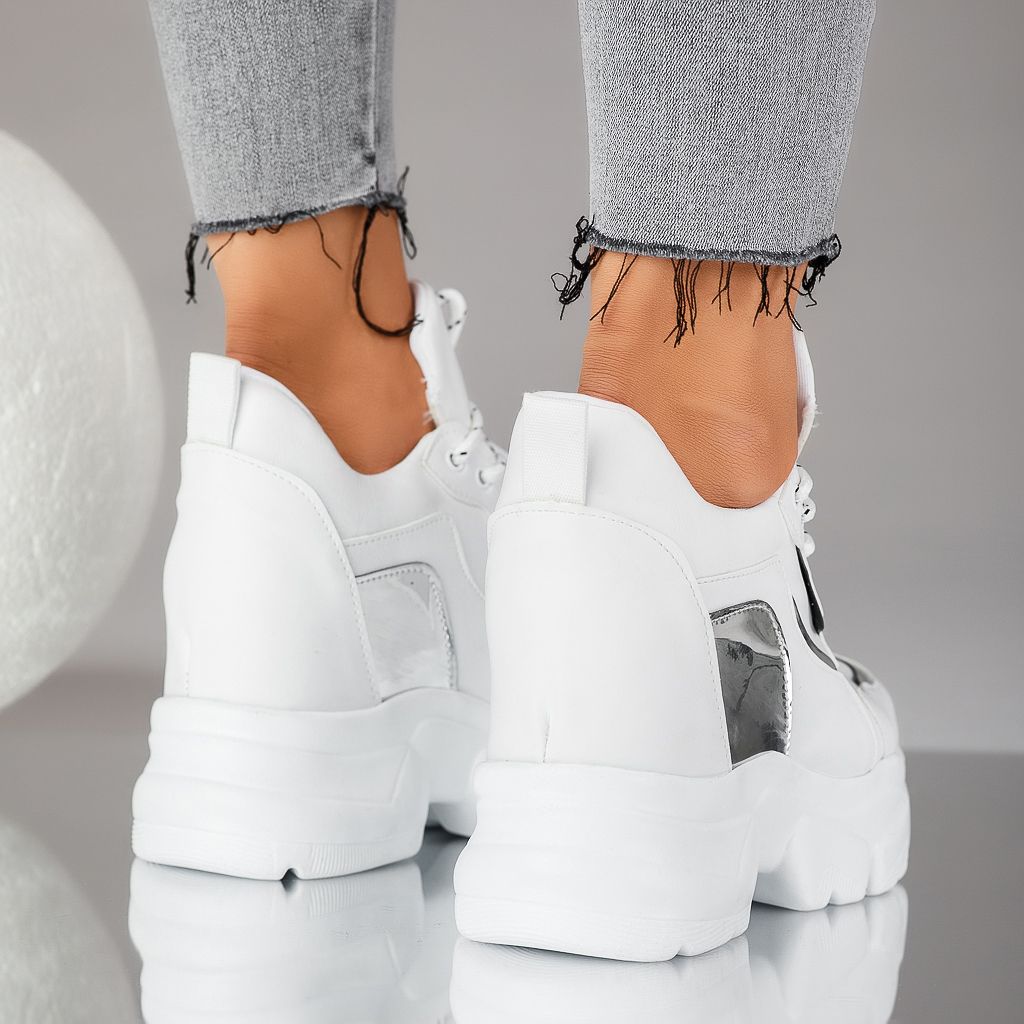 Дамски спортни обувки С платформата Hailey Бяло #12712