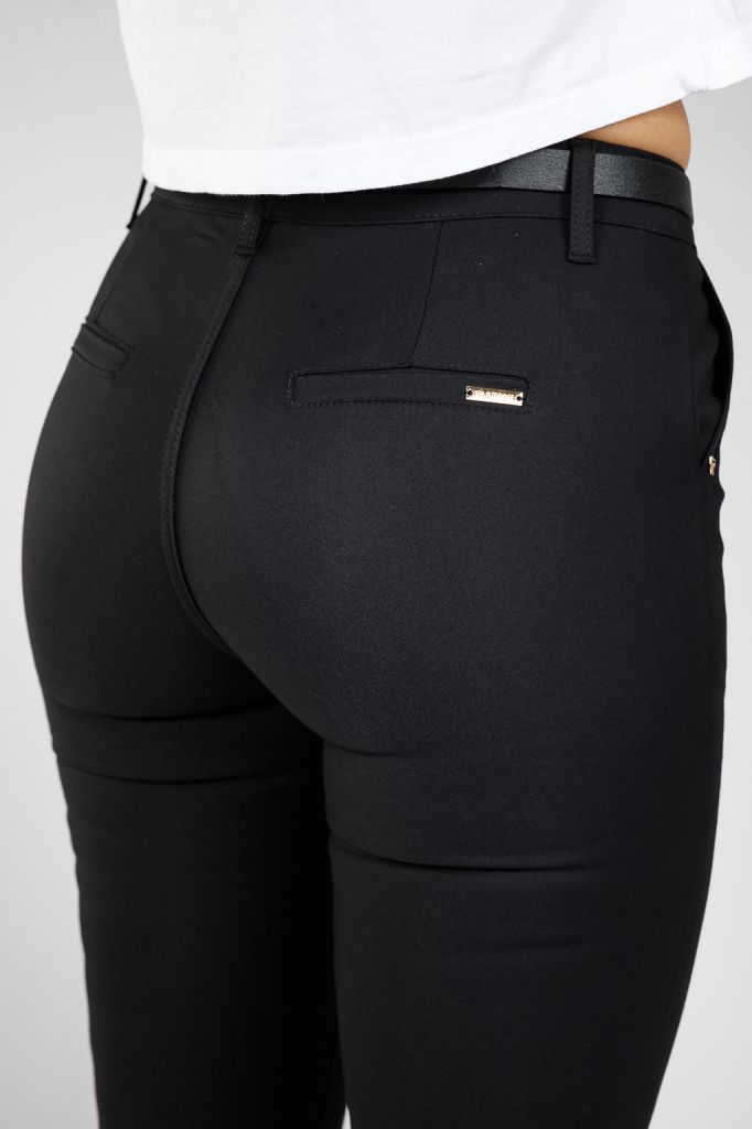 дамски ежедневни панталони Della черен #A308