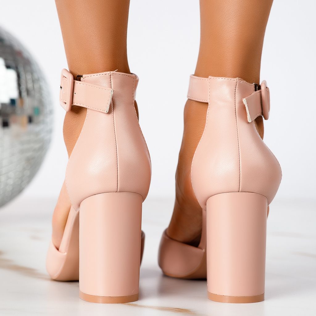 Дамски обувки с ток Alice розово #13324