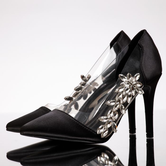 Дамски обувки с ток Helga черен #13481