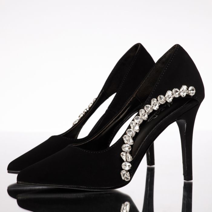 Дамски обувки с ток Greta черен #13474
