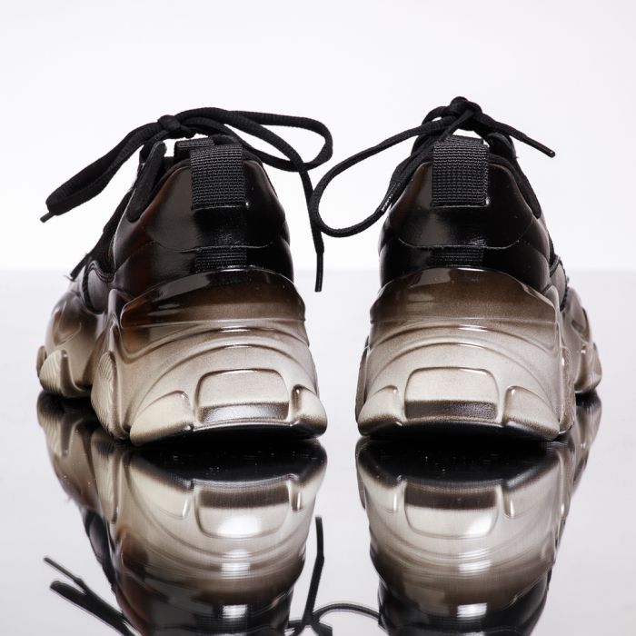Дамски спортни обувки Естествена кожа Ema черен #13440