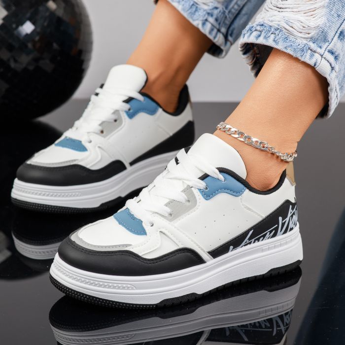 Дамски спортни обувки Olive Бяло/черен #13566