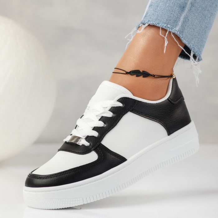 Дамски спортни обувки Lulu Бяло/Черни #13718