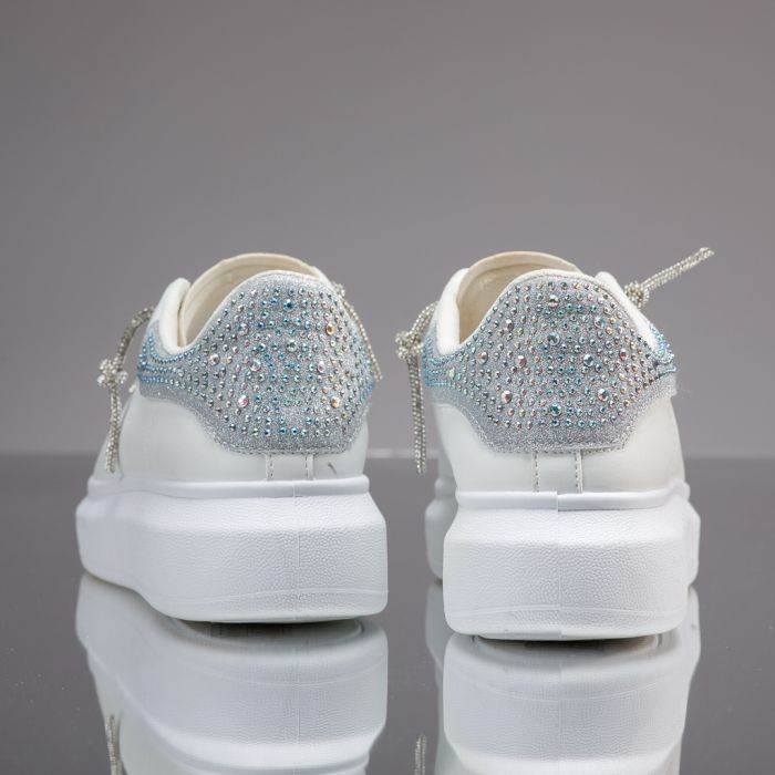 Дамски спортни обувки Theo Бяло/Сребро #13847
