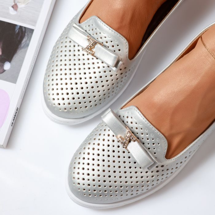 Обувки за балеринки Zoe Сребро #14005