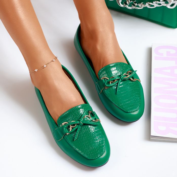 Обувки за балеринки  Lane Зелено #14010