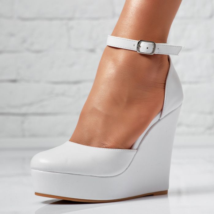 Дамски обувки на платформа Ilona Бяло #13951