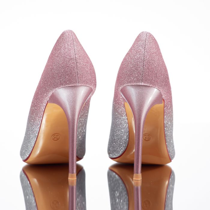 Дамски обувки с ток Ozzy лилаво #14117