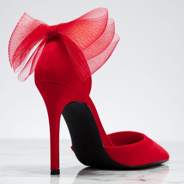 Pantofi Dama cu Toc Taylor Rosii #14098