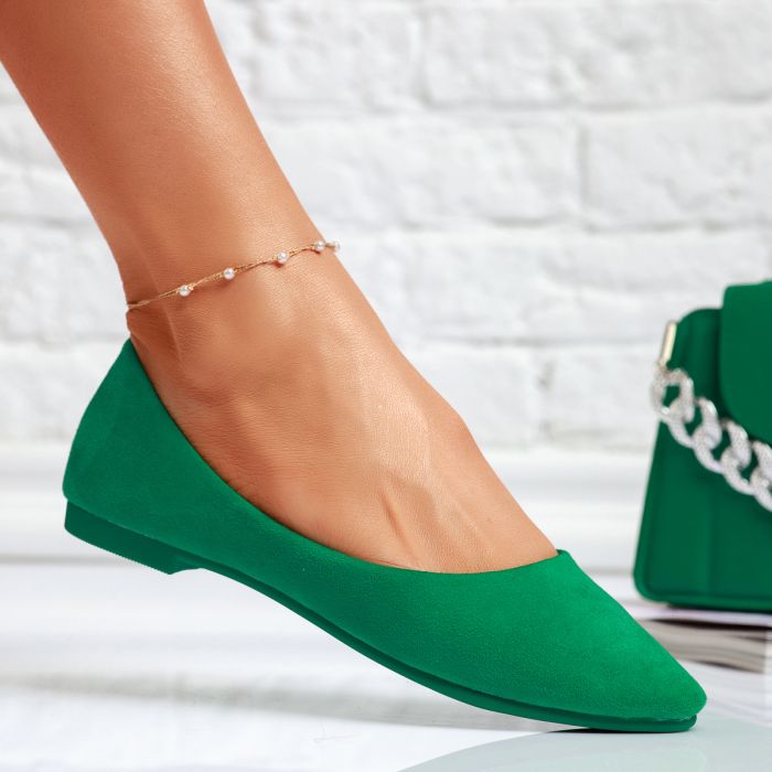 Anastasia Női Zöld Balerina Cipő #14068