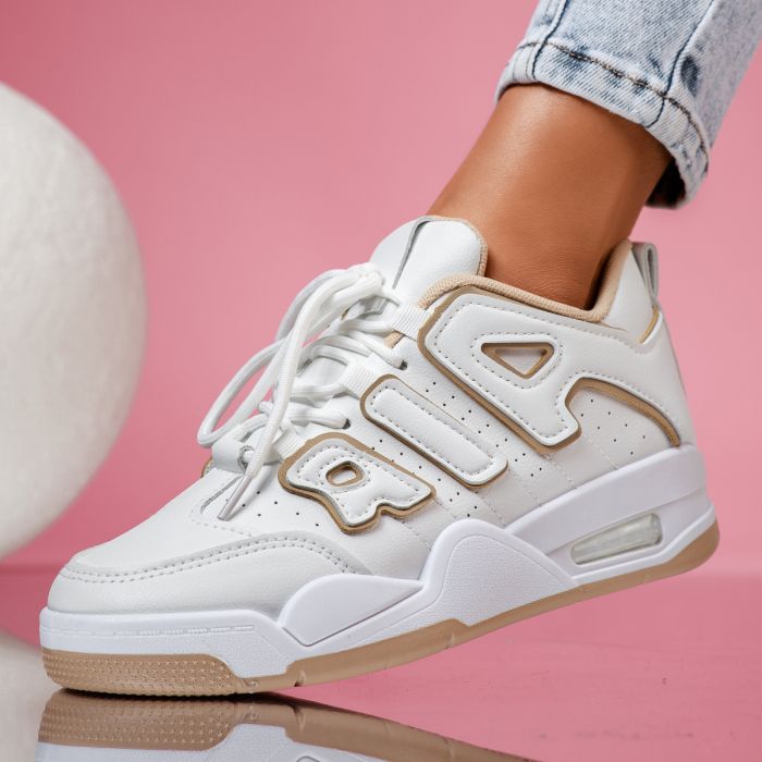 Дамски спортни обувки True3 Бяло/Каки #14144