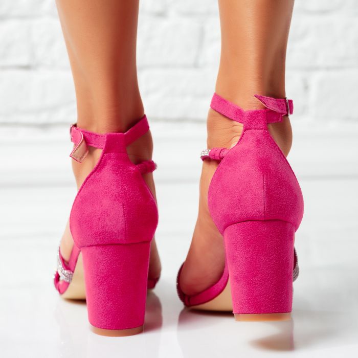 Дамски сандали с ток Oxford Розови #14406