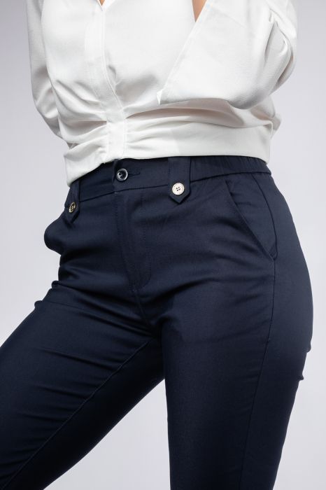 Pantaloni Casual Dama Pamy Bleumarin #A399