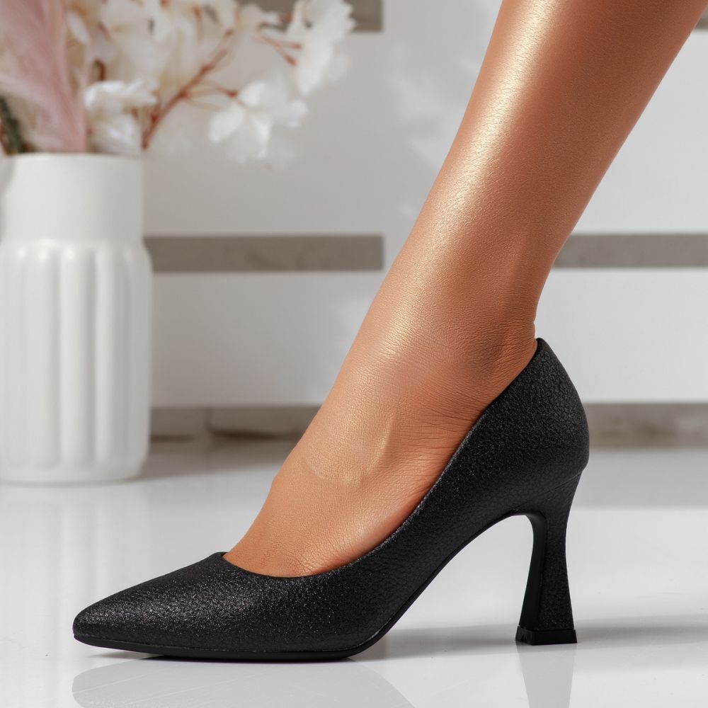 Дамски обувки с Ток Siena Черни #16655