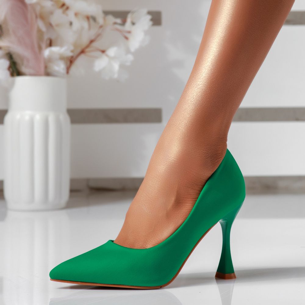 Дамски обувки с Ток Jane3 Зелени #16650