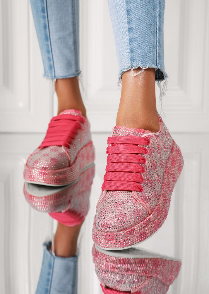 Olivia Női Sportcipő Rózsaszín Textilből #18066