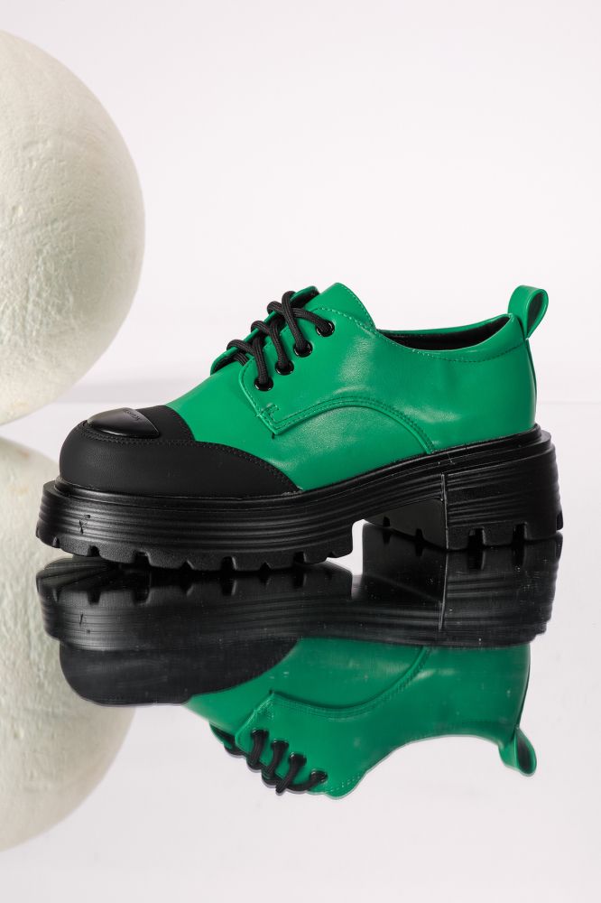 Всекидневни дамски обувки зелени от еко кожа Maeve #18249