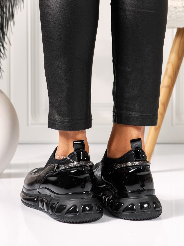 Всекидневни дамски обувки черни от еко кожа Candace #18510