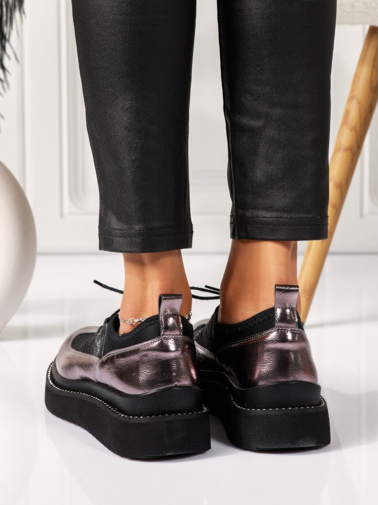 Всекидневни дамски обувки сиви от еко кожа Alexa #18504