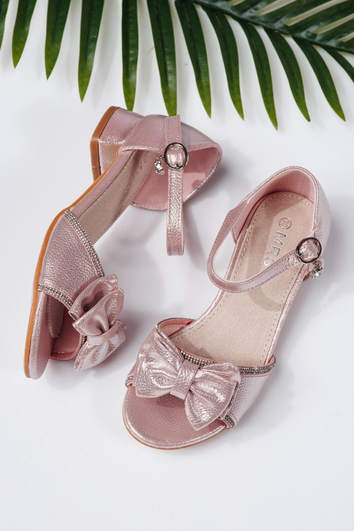 Sandale fete roz din piele ecologica Ana #21951