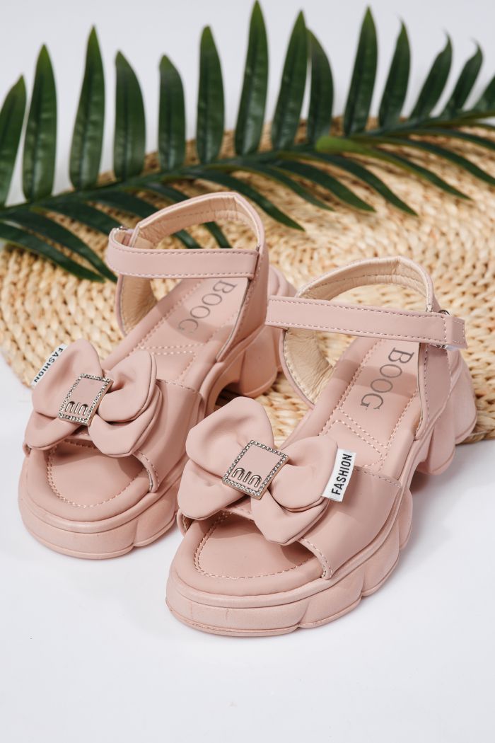 Sandale fete roz din piele ecologica Darya2 #21771