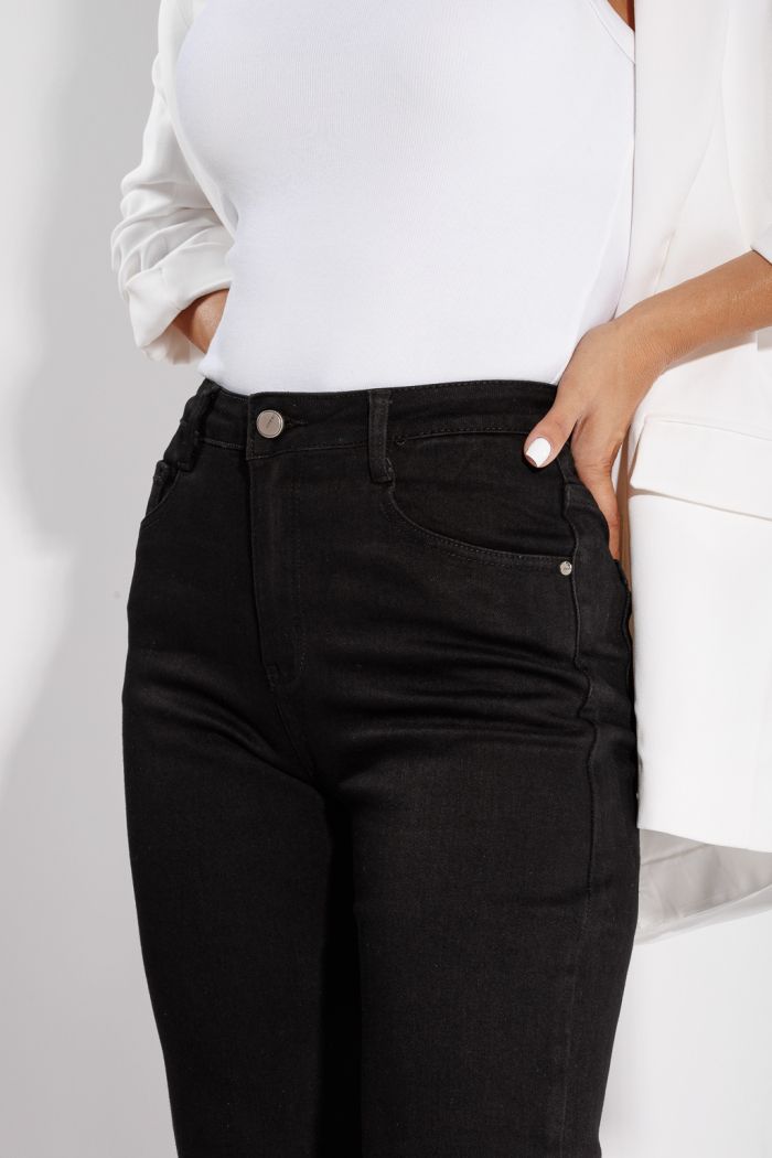Дамски широки дънки Livia Black #A1192