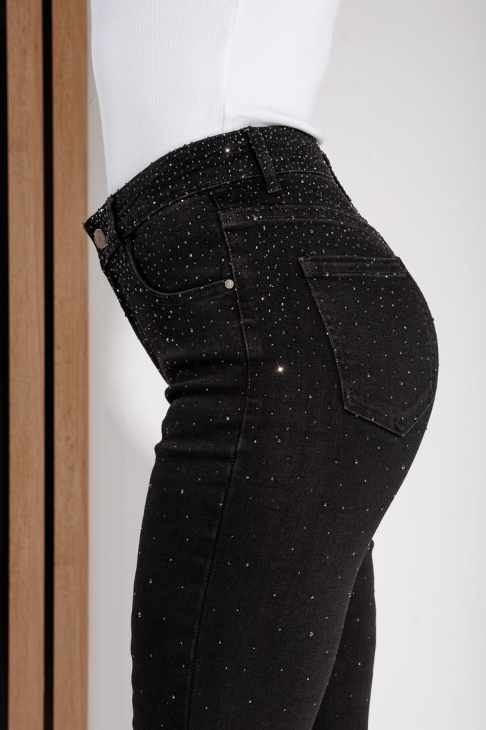 Дамски тесни дънки Luna Black #A1172