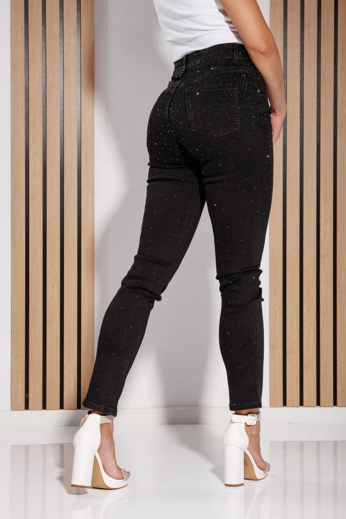 Дамски тесни дънки Luna Black #A1172