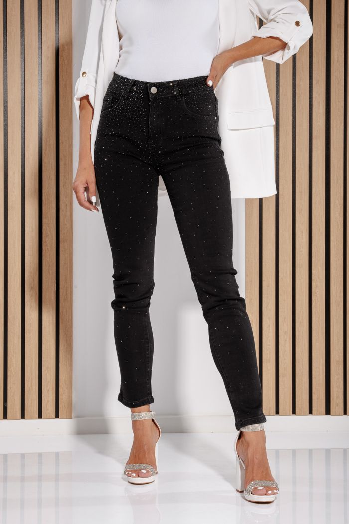 Дамски тесни дънки Luna Black #A1172