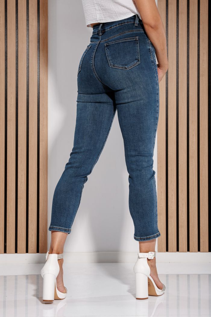 Дамски тесни дънки Luna Blue #A1173