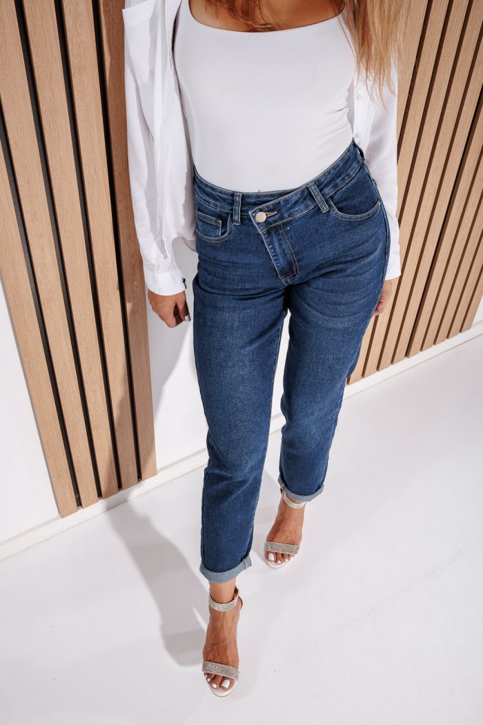 Дамски дънки baggy fit Naomi Blue #A1188