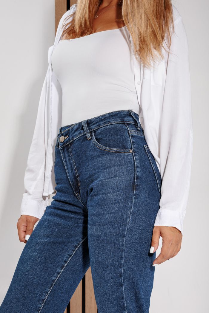 Дамски дънки baggy fit Naomi Blue #A1188