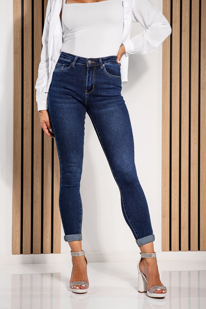 Дамски Skinny Дънки с PushUp Dalila сини #A1217