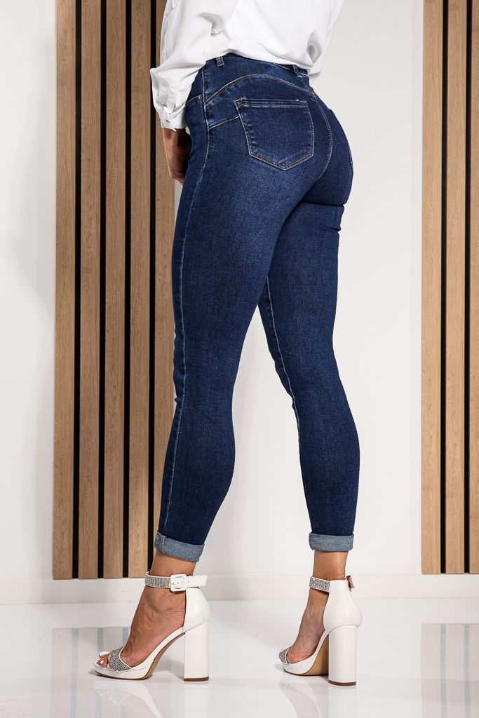 Дамски Skinny Дънки с PushUp Dalila сини #A1217