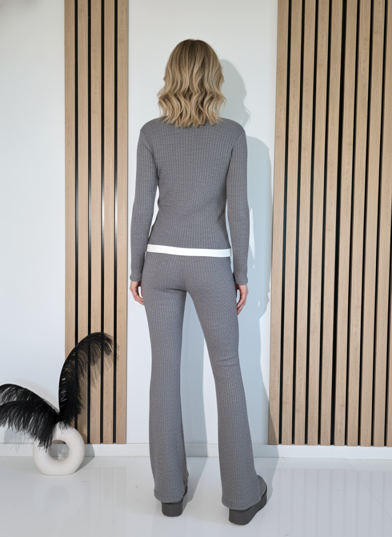 Дамски Комплект сив Amira 2 части трико #A1240