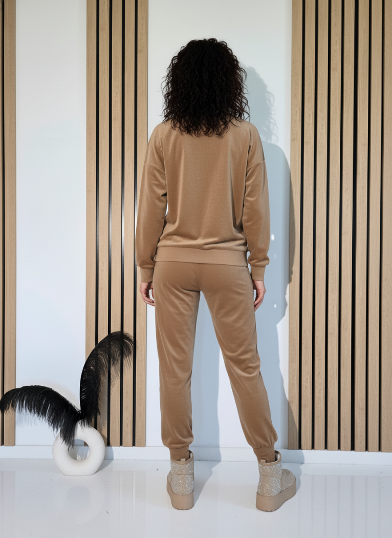 Дамски Спортен Комплект кафяв Tabita #A1268