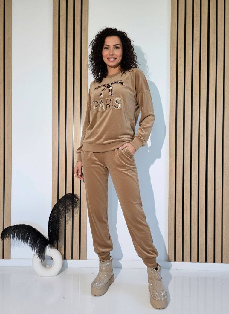 Дамски Спортен Комплект кафяв Tabita #A1268