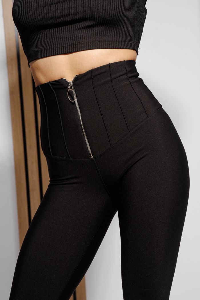 Дамски клин ватиран Clara черен #A1312