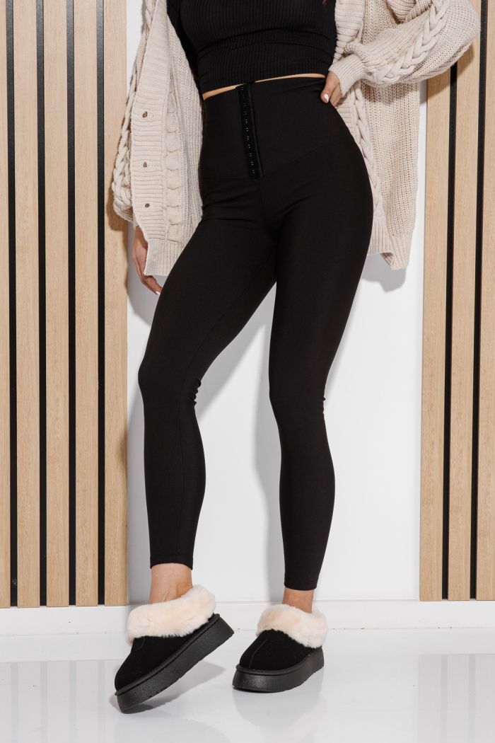 Дамски клин ватиран Sasha черен #A1309