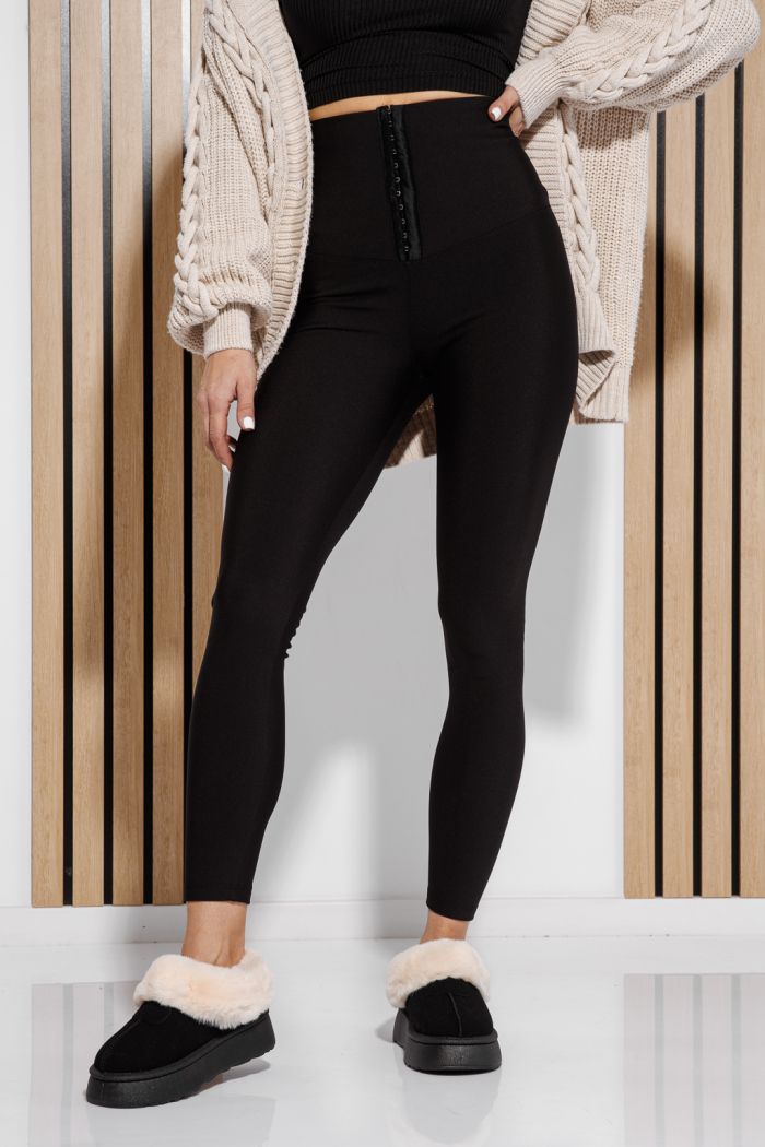 Дамски клин ватиран Sasha черен #A1309