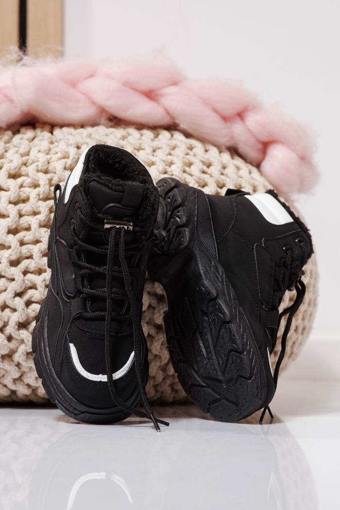 Детски черни кожени ботуши от еко кожа Aris #23170