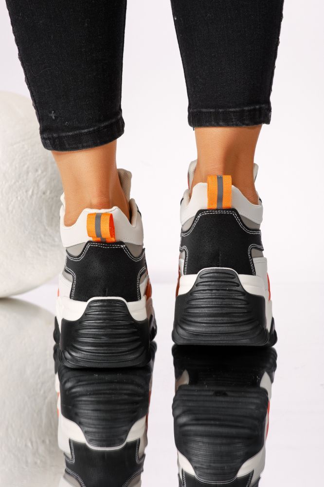 Дамски сиви маратонки от екокожа Maya #24157