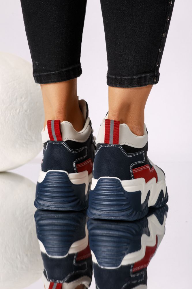 Дамски сини маратонки от екокожа Maya #24158